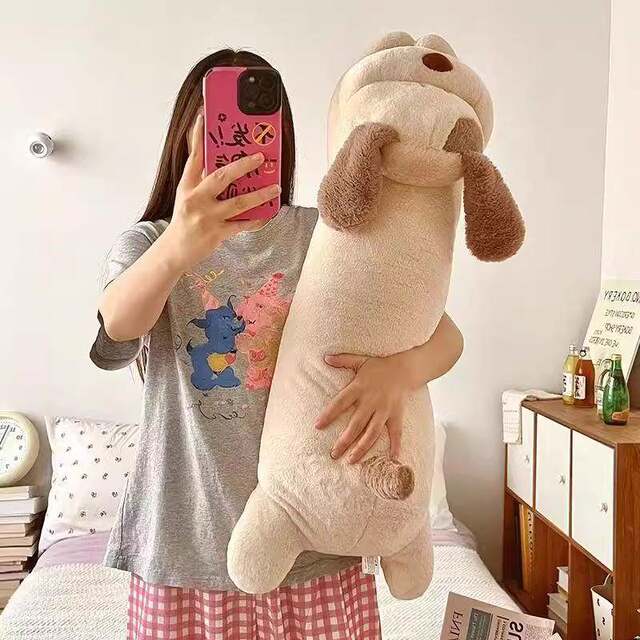 Papa dog long plush doll sleeping pillow to accompany sleeping doll special girl bed legs cloth doll gift