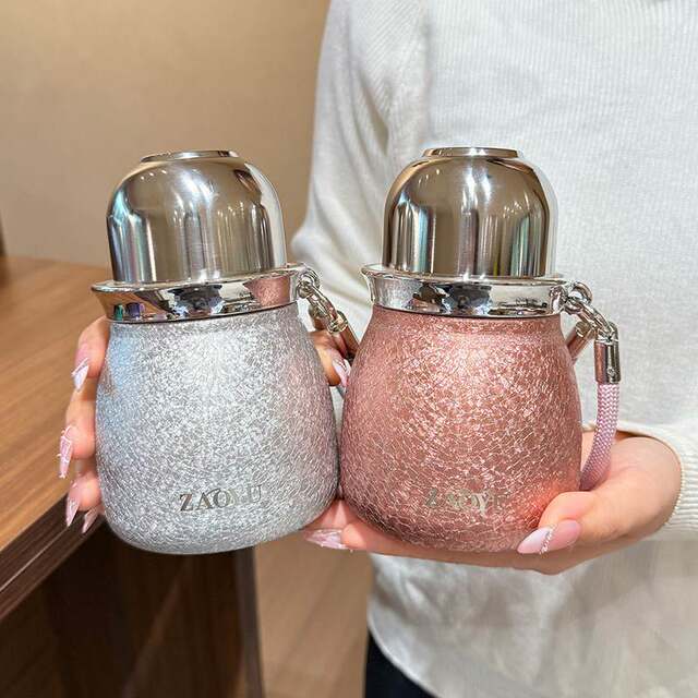 Titanium insulated cup for women, high-looking 2026 new tea cup, compact, portable straw cup, light luxury water cup