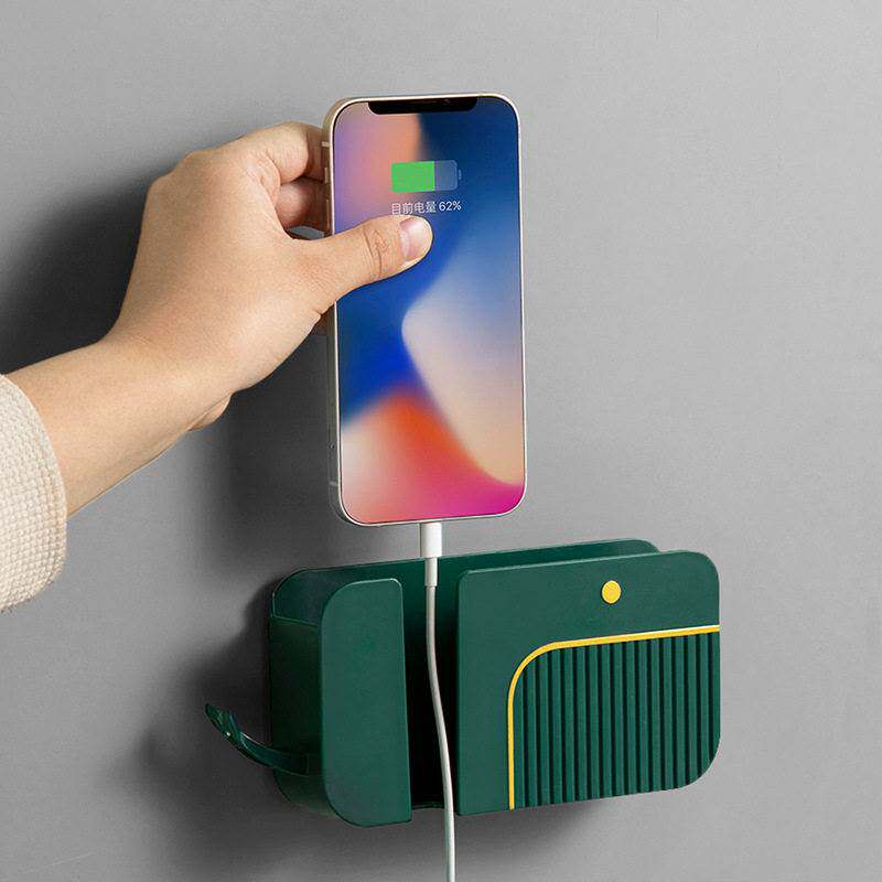 手机空调电视遥控器收纳置物架免打孔多功能壁挂收纳盒创意轻奢风