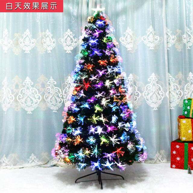 Christmas decoration 1.2/1.5/1.8 meters led colorful glowing flashing fiber optic Christmas tree shopping mall decoration ornaments