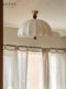 Firola French-Style Vintage Cream Bedroom Ceiling Lamp, Retro American-Style South Seas Style Study Room Cloakroom Fabric Lighting Fixtures