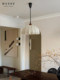 Firola French-Style Vintage Cream Restaurant Bar Counter Adjustable Lamp Retro American-Style South Asian Living Room Bedroom Fabric Pendant Light
