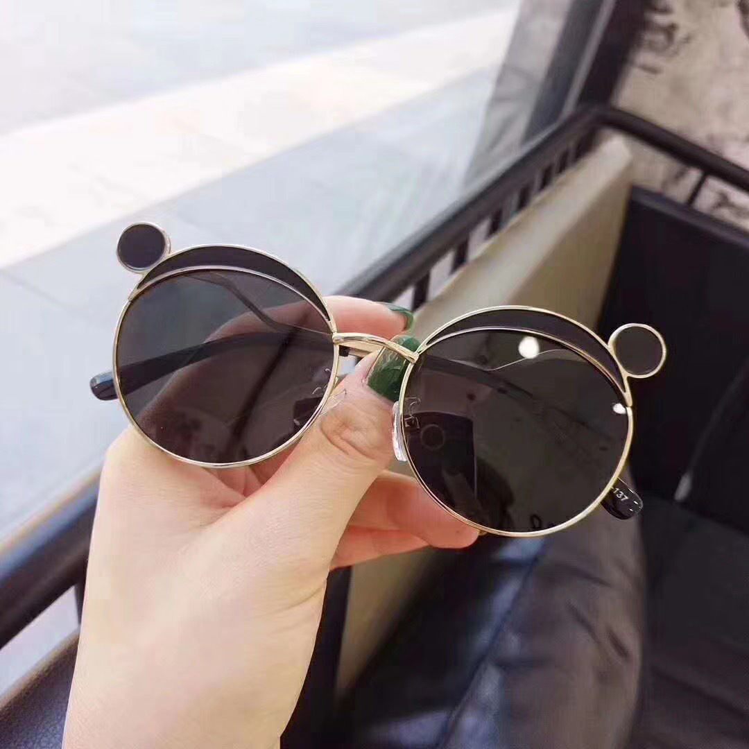 Children's glasses male and female sun glasses baby cute little bear ears polarized sunglasses kid photo fashion glasses