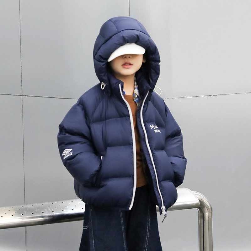 Children's Short Hooded down Jacket 2024 Winter New Style for Small, Medium, and Large Kids, Parent-Child Matching Outfit, Boys' down Jacket 23963