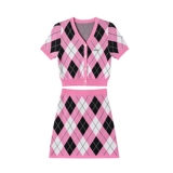 Оригинальный дизайнерский летний розовый цветной трикотажный комплект, футболка, мини-юбка