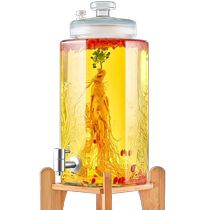 Bubble wine glass bottle household sealed ginseng liquor medicinal wine jar wine jar wine jar with faucet special wine bottle 1366
