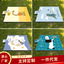 Childrens picnic mat small size thickened 600D Oxford cloth spring outing park grass moisture-proof mat ultra-light and portable