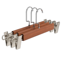 Solid wood trouser rack trouser clip household seamless strong wood wooden wardrobe built-in clothing store special trouser hanger