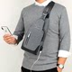 ຖົງຜ້າ Oxford shoulder crossbody bag 2022 new Korean style charging backpack men's casual hanging bag
