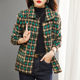 Xiaoxiangfeng woolen coat women's autumn and winter wear 2022 new temperament small short short fashion plaid top trend