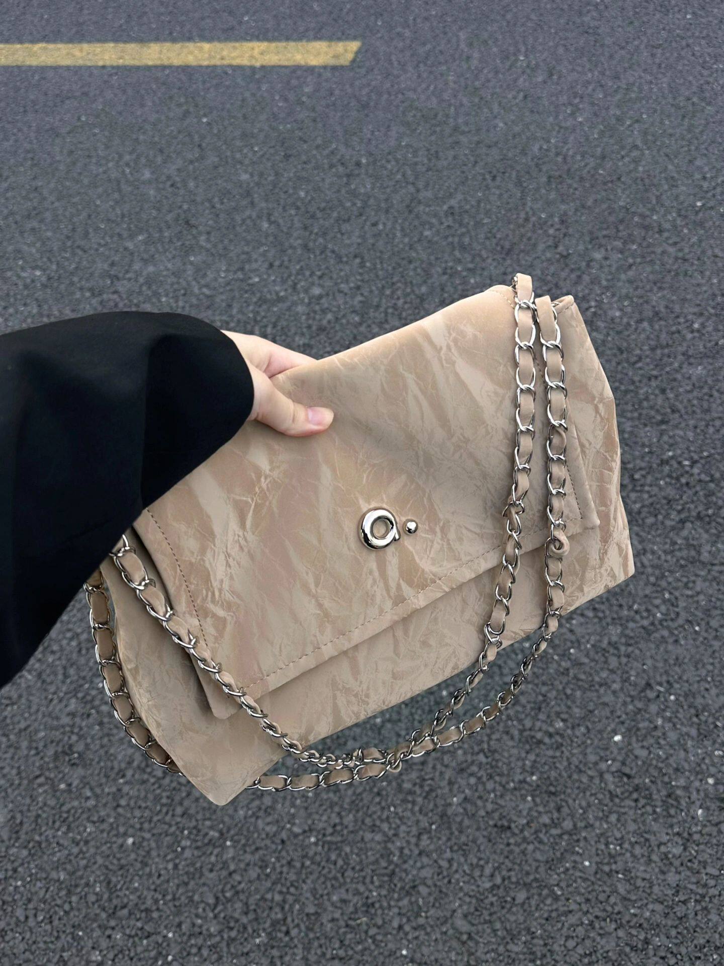 Новая сумка на цепочке большой емкости CKEWPAION2025, универсальная нишевая сумка для подмышек, высококачественная сумка-мессенджер на одно плечо