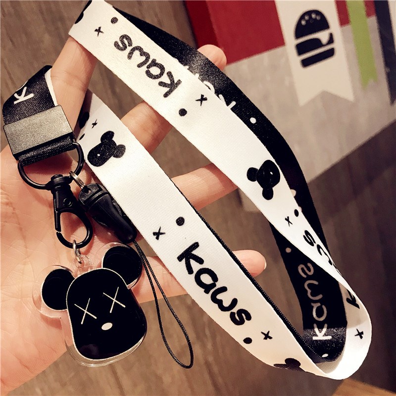 Key card set chest factory brand certificate mobile phone lanyard long hanging neck rope pendant lanyard men and women fashion cute