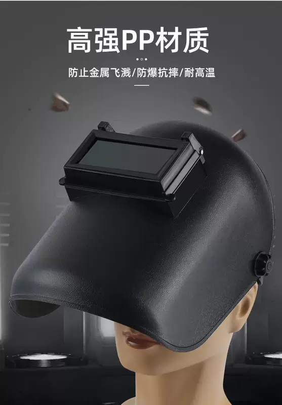 Mặt nạ hàn thợ hàn đặc biệt toàn mặt gắn trên đầu mặt nạ bảo vệ hàn hồ quang argon mũ bảo hiểm hàn nắp thứ hai bảo vệ hàn máy hàn mũ mũ hàn điện tử wh4001