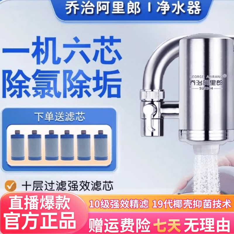 George Arirang Faucet Water Purifier Filter Household Kitchen Direct Drinking Machine Stainless Steel Body Water Purifier