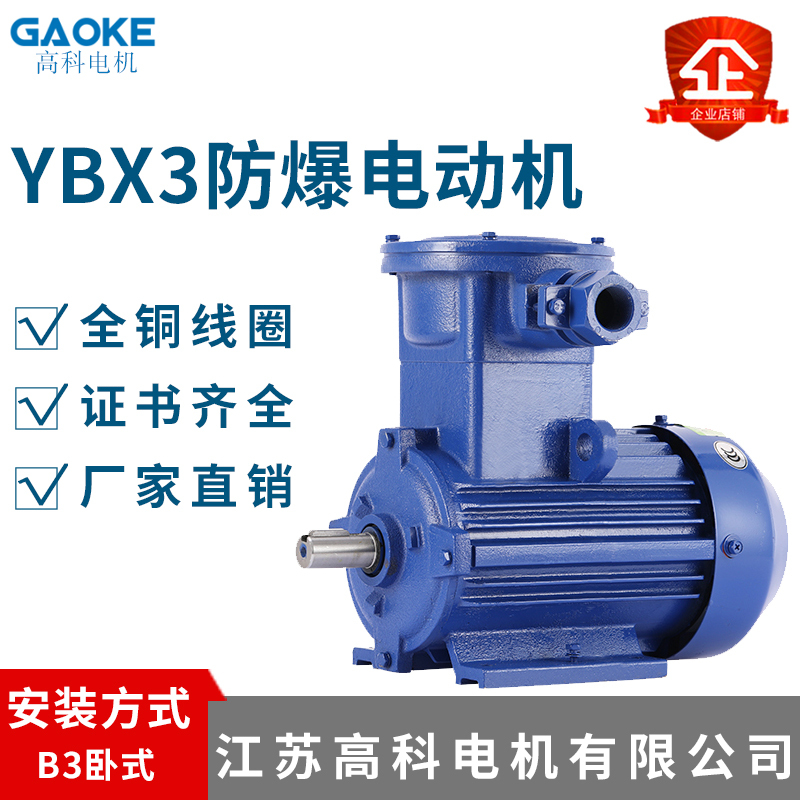 Jiangsu Hi-Tech Ybx3 Explosion-Proof Motor Bt4 Coal Mine Use 0.75/1.1/3/4Kw Horizontal Flameproof Motor Jiangsu Hi-Tech Ybx3 Explosion-Proof Motor Bt4 Coal Mine Use 0.75/1.1/3/4Kw Horizontal Flameproof Motor