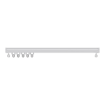 Curtain track slide pulley hook type slide thickened silent single and double straight rail aluminum alloy top-mounted side-mounted guide rail