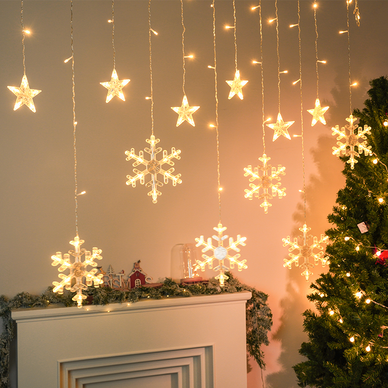 Led Small Colorful String Lights Flashing Lights Snowflakes Starry Sky Lights Birthday Camping Atmosphere Decoration Lights Curtain Lights Led Small Colorful String Lights Flashing Lights Snowflakes Starry Sky Lights Birthday Camping Atmosphere Decoration Lights Curtain Lights