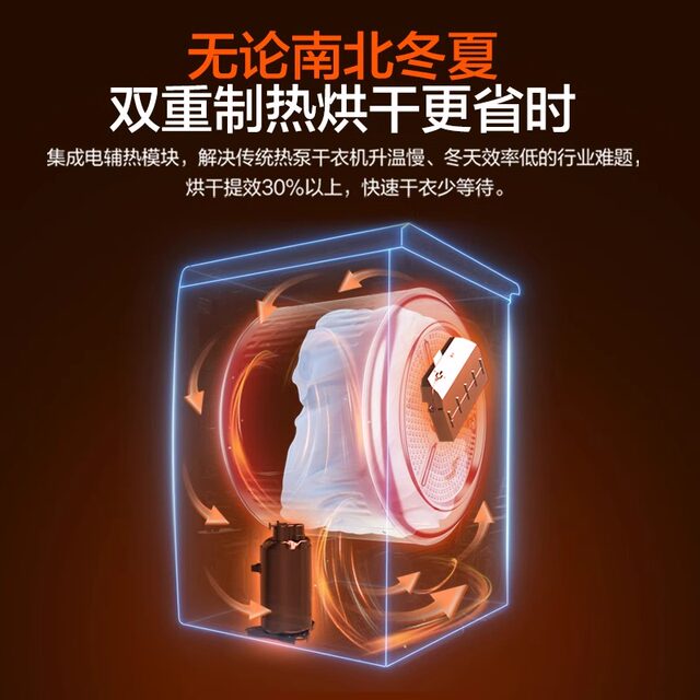 Haier Slim 176 Heat Pump Dryer 10kg Household Dual Source Rapid Heating Clothes Dryer Hg100-F176Wu1