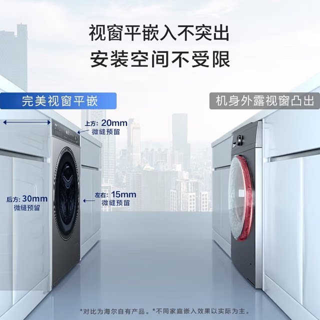 Haier Washing Machine Fully Automatic Drum Washer for Home Use 10kg Washing and Drying Integrated Direct Drive Eg100Hbd66S