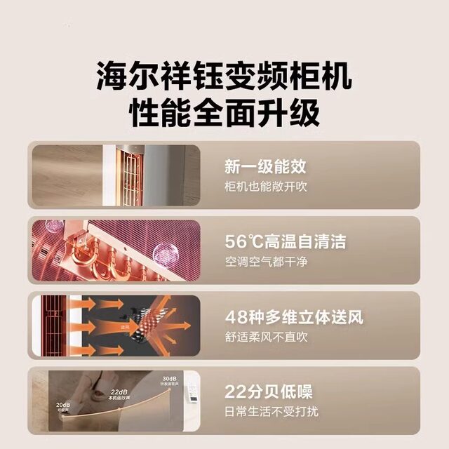 Haier Air Conditioner 3 Hp New First-Class Energy Efficiency Vertical Inverter Cabinet Unit 06Kap81U1 Office 72Lw/03Paa81U1