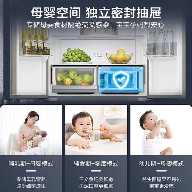 Haier Refrigerator Cross-Door Household First-Class Dual-Inverter Frost-Free Bcd-501Wlhtd58B9U1