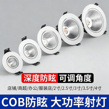 Spotlight Led Ceiling Light Embedded Downlight Super Bright Cob Household Hole Light Small Hill Spotlight Commercial Spotlight