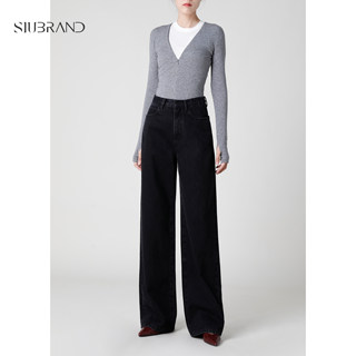 「率性松弛」高腰窄版阔腿牛仔裤女显瘦2025年秋季新款宽松直筒裤