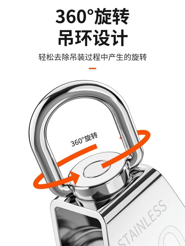 304 Stainless Steel Pulley Wire Rope U-Shaped Fixed Pulley Hook Lifting Wheel Roller Single/Double Wheel Small Pulley for Lifting and Saving Effort