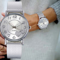 2022 2022 The Latest Top Fashion Ladies Mesh Belt Watch Wider Lady