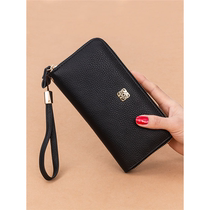 Scarecrow Wallet Womens Long Style 2023 New Genuine Leather Clutch Womens Zipper First Layer Cowhide Soft Womens Wallet