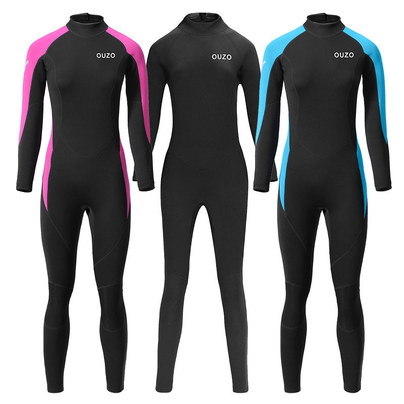 1 5mm Diving suit female long sleeved sunscreen jellyfish 3 5mm men's warm and cold swimming surf clothes