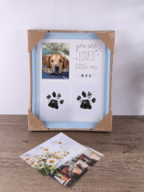 Pet Paw Print Commemorative Photo Frame Puppy Cat Foot Print Clay Gift Custom Photo Free Wash Ink Claw Print