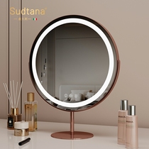 SUDTANA Italy LED Makeup Mirror with LightLightLightLights for a Common Household Desktop Makeup Mirror Bedroom Smart Mirror