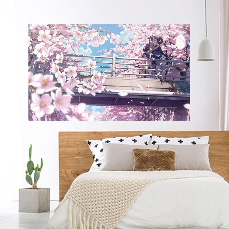 [USD 7.36] Dormitory Wallpaper Two Dimensions Room Decor Poster Wall ...