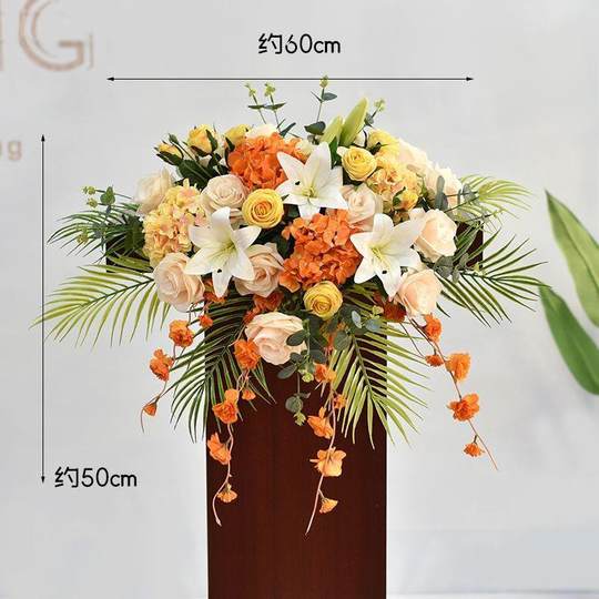 Artificial Flowers for Business Conference Podium, Speech Stage Table Flowers, Sign-In Desk, Mother's Desk, Banquet Fake Flower Decoration
