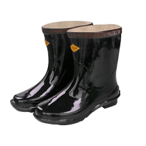 Insulated boots 20KV anti-electricity and waterproof medium and high tube rubber rain boots for electricians 35KV high voltage insulated rubber shoes
