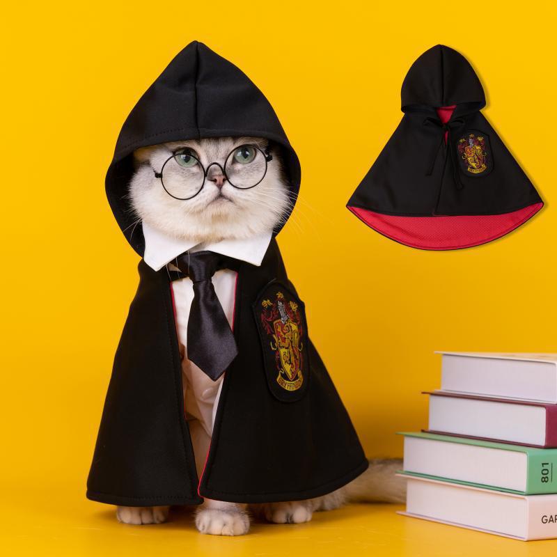 Halloween Dog Clothes, Popular Cat Cape, Spring and Autumn Outfit, Magic Academy Harry Potter Cloak, Pet Shawl Halloween Dog Clothes, Popular Cat Cape, Spring and Autumn Outfit, Magic Academy Harry Potter Cloak, Pet Shawl