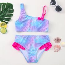 New 2024 Childrens Swimwear Two Piece Flamingo Swimsuit For