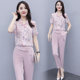 Chiffon shirt suit two-piece suit royal sister temperament 2022 new summer fashion professional women's pants casual foreign style