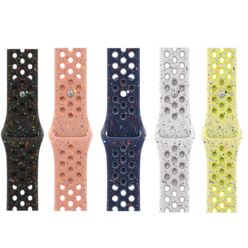 Suitable for Applewatchs10 Watch Strap Nike Sports Silicone Iwatch8/Se Generation Apple Watch Wristband S11