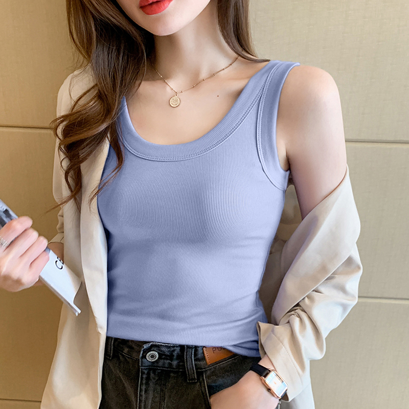 Women's Camisole for Layering, Summer 2026 New Thin Ribbed Design, Conceals Side Breasts, Beautiful Back, Short Base Layer Top for Spring and Autumn Women's Camisole for Layering, Summer 2026 New Thin Ribbed Design, Conceals Side Breasts, Beautiful Back, Short Base Layer Top for Spring and Autumn