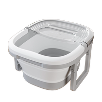 Foldable foot bath bucket household portable foot bath winter thickened thermal insulation foot bath basin over the calf and heightened deep bucket