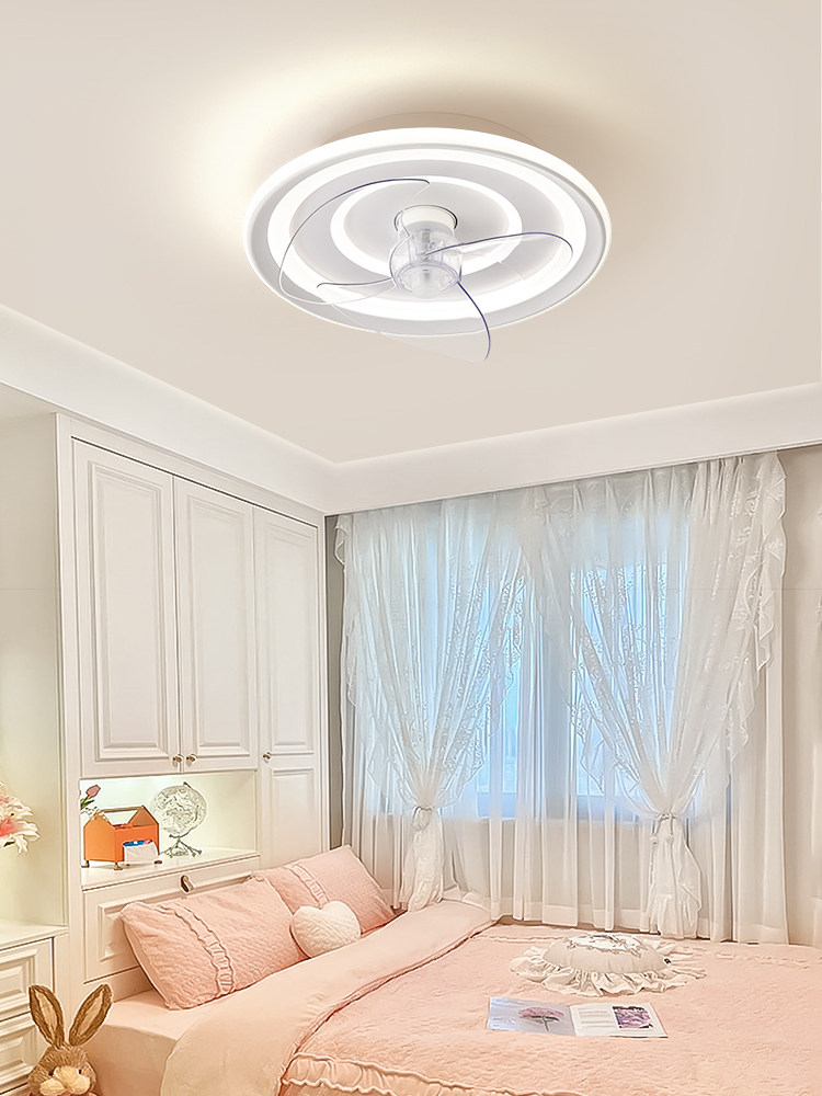 Chigo Full Spectrum Eye Protection Bedroom Ceiling Fan Light Ultra-Thin All-In-One Invisible Ceiling Fan Light with Electric Fan Chandelier