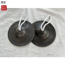 Bronze small Beijing cymbals pure copper small hat copper cymbals old-fashioned black small hairpin waist drum cymbals 15 17 19 small hinge gong and drum cymbals