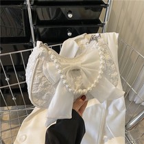 A very fairy bag this year popular small crowddy bow tie bag female summer new wave fashion pearl armband with 100 hitch