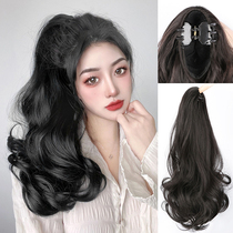 Wig female ponytail emulation haircut clip high ponytail wig natural microroll light and water corrugated short hair curly hair