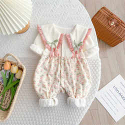 Baby Autumn Clothes 2025 Spring and Autumn Cute and Super Adorable One-Piece Outfit for Baby Girls, Princess Romper, Sweet Outing Crawling Clothes