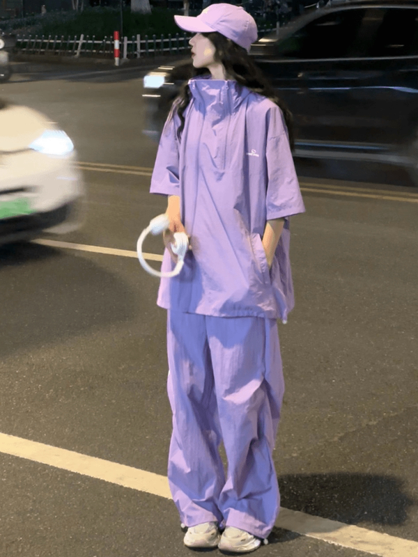 Plus Size Lightweight Breathable Anti-Uv Sun Protection Clothing Sports Suit for Women Summer 2026 New Loose Three-Piece Set Trendy