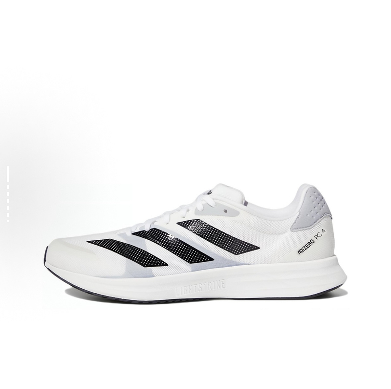Adidas Adizero Rc 4 Shock-Absorbing Breathable Casual Training Running Shoes, Same Style for Men and Women, White and Black