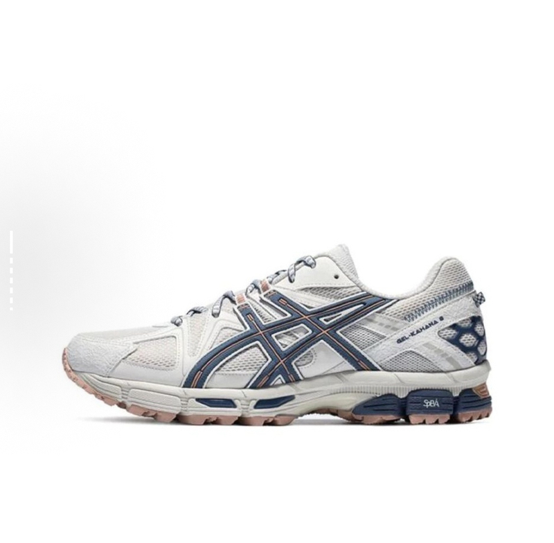 Asics Gel-Kahana 8 Fabric Synthetic Leather Breathable Shock-Absorbing Low-Top Training Running Shoes Light Gray